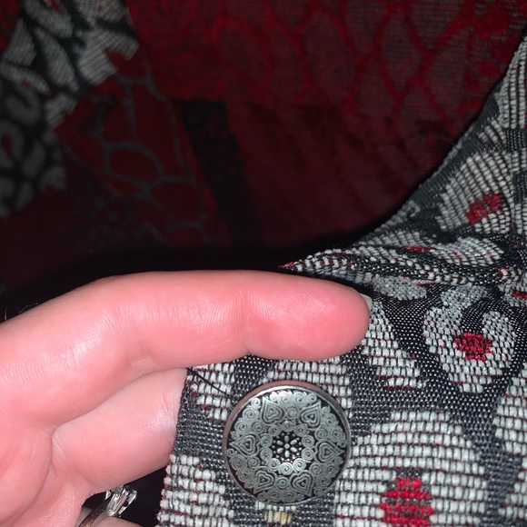 Vintage Studio Works Women’s Jacket~Size 2XL~Patterned Lightweight~Red/Black EUC - Picture 16 of 16